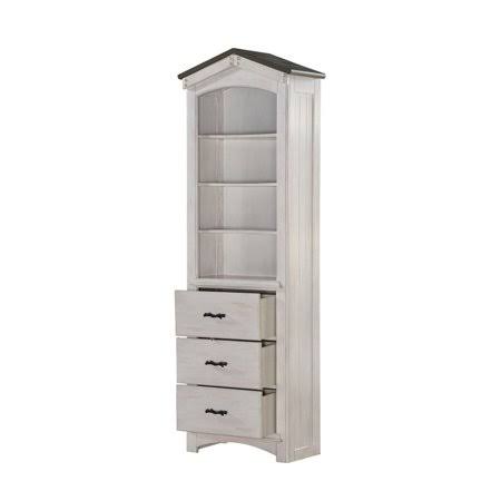 Weathered White and Washed Gray Tree House Bookcase R4976