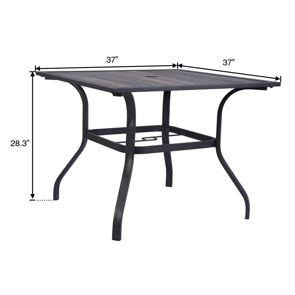 Outdoor Patio Dining Table 37" x 37" Brown N57305