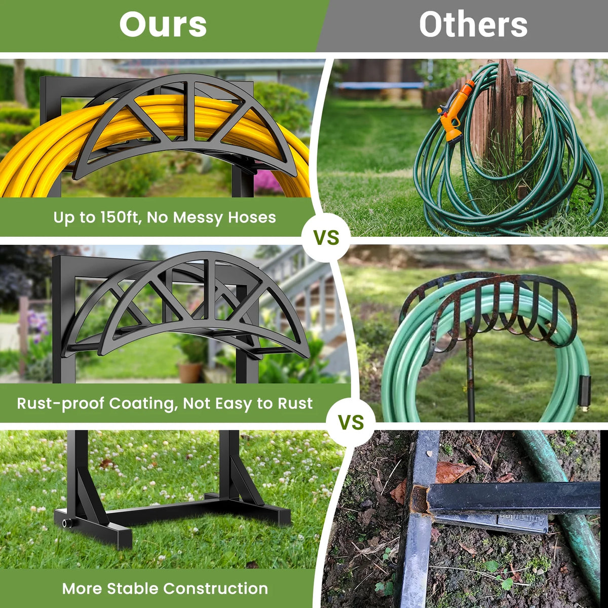 Freestanding Heavy Duty Metal Hose Holder Y7630