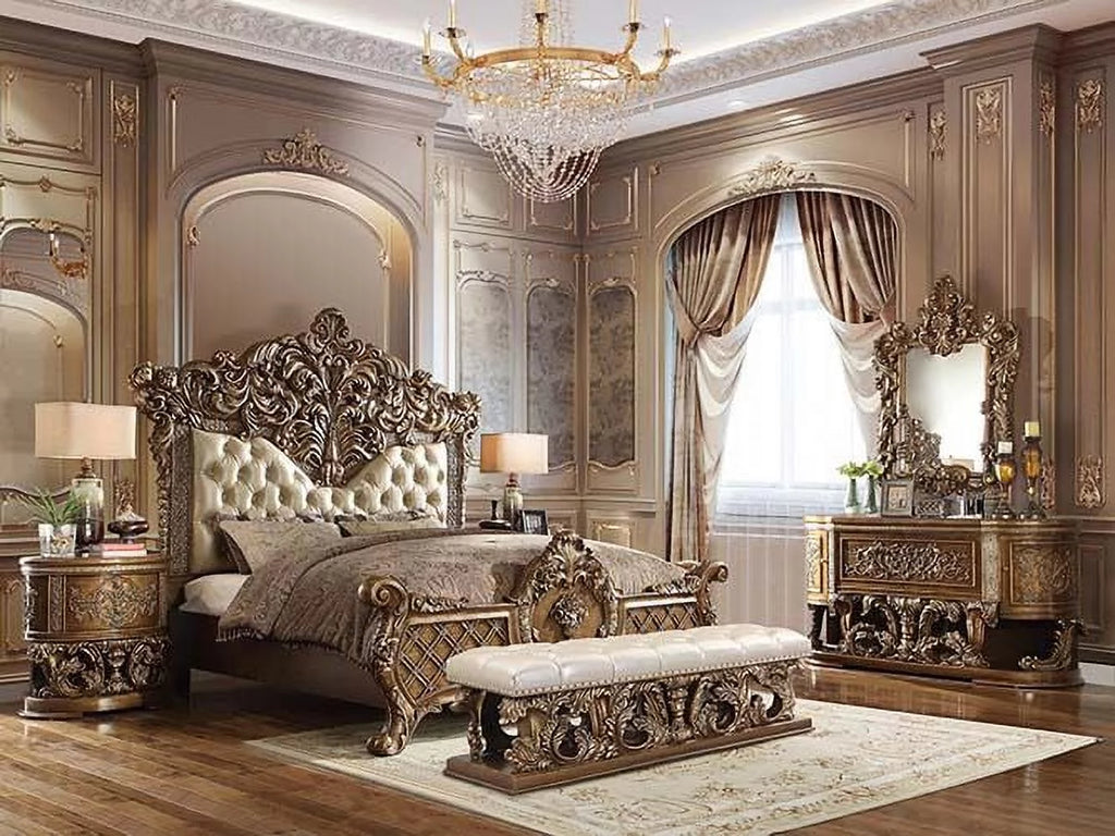 4pc Eastern King Size Bedroom Furniture Set H7011