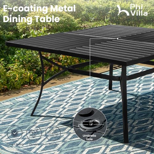 5 Pcs Patio Dining Set with Swivel Chairs and Metal Table I447