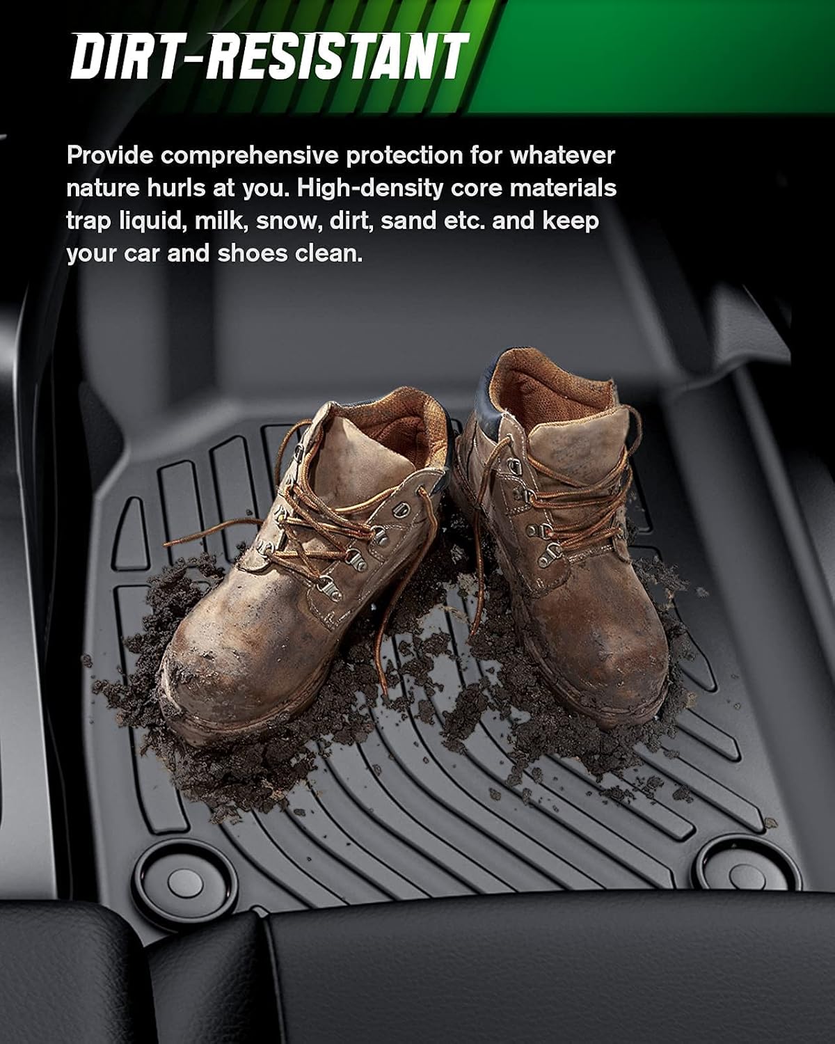 Black TPE Car Floor Mats Full Set P77444
