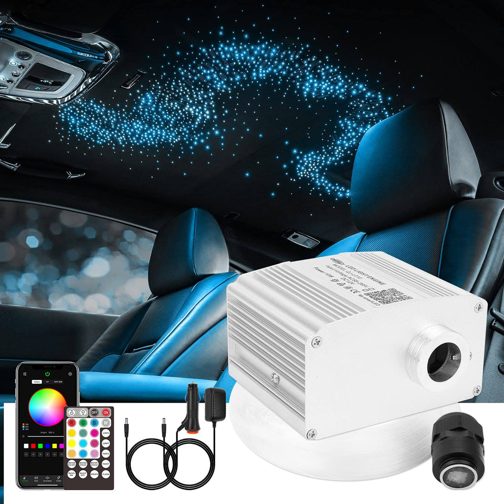 10W 300pcs 0.03in 9.8ft Bluetooth RGBW LED Fiber Optic W670