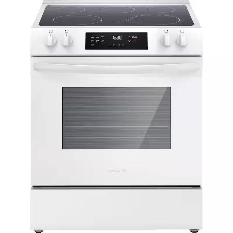 5-Element Slide-In Electric Range with Steam Clean in White G765082