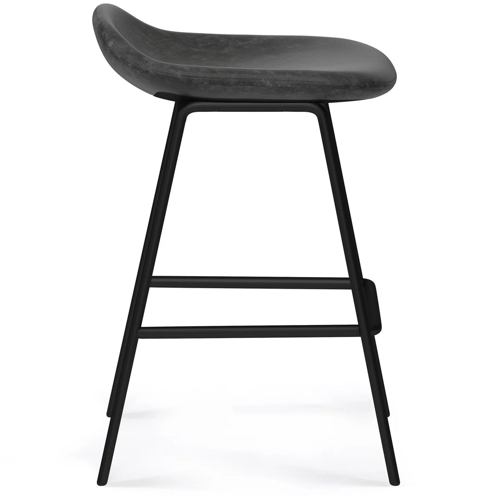 Charcoal Grey Faux Leather Height Stool N606