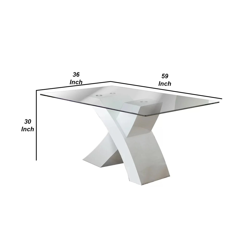 Square Glass Top Dining Table S6826