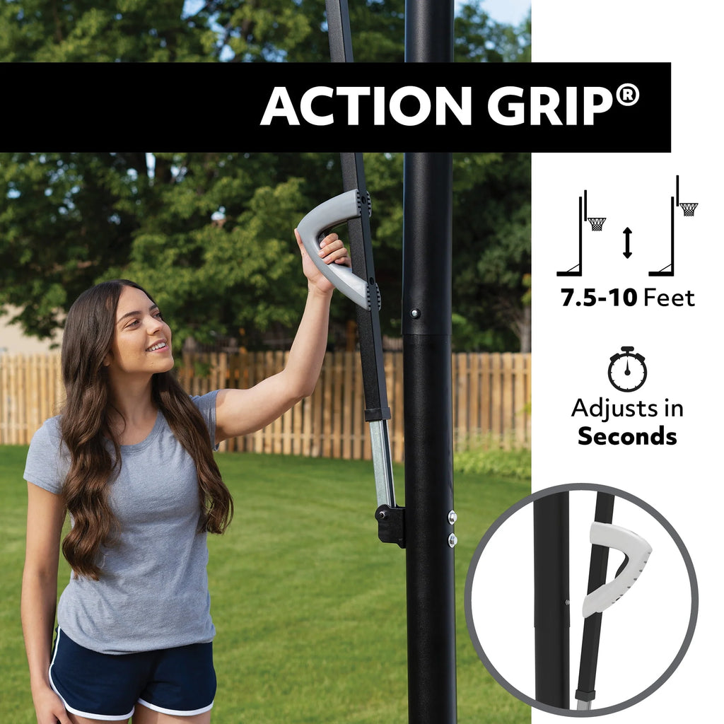 Adjustable Inground Basketball Hoop 50 inch Polycarbonate U659103