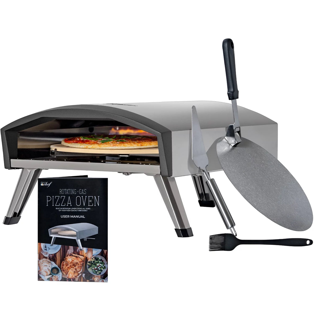 Portable Gas Pizza Oven with Baking Stone I698