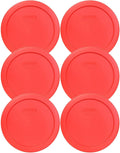 4-Cup Red Plastic Food Storage Lid 6 Pack Z52849