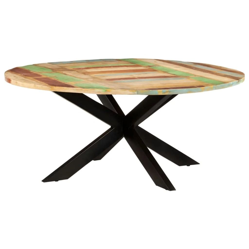 Round Solid Reclaimed Wood Dining Table W969619