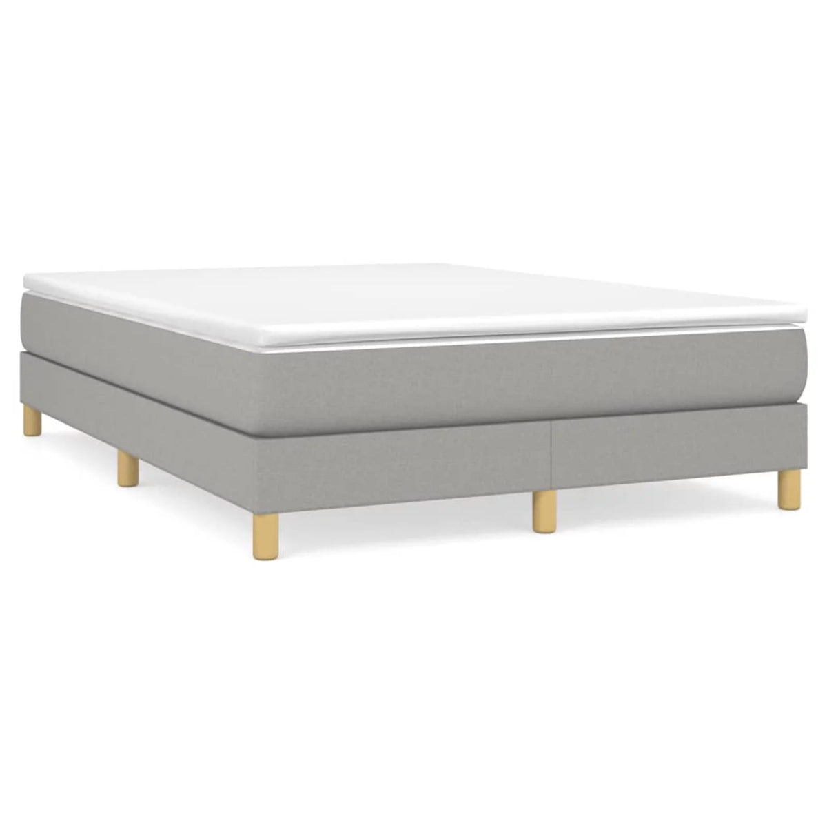 Full Size Fabric Box Spring with Wooden Slat Support B6574