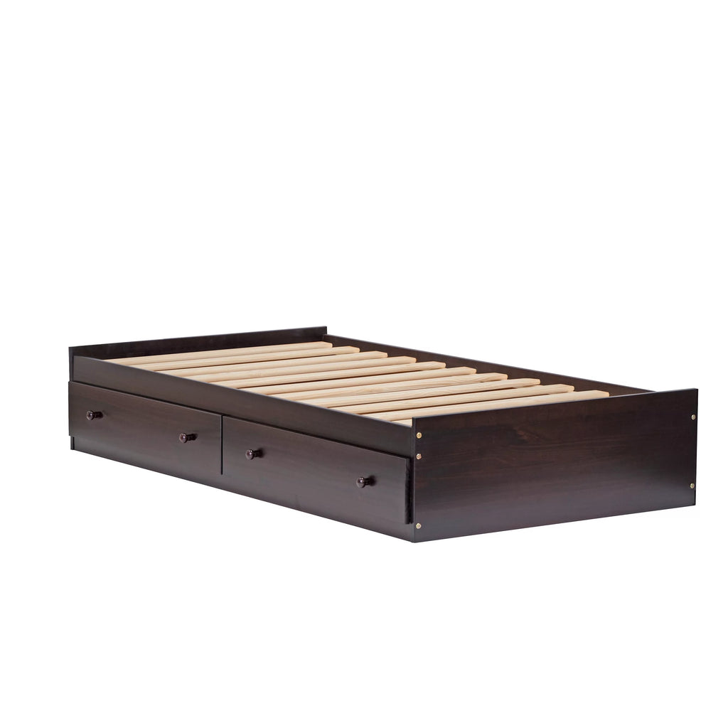 Solid Wood Twin Size Storage Bed with Drawers I51243