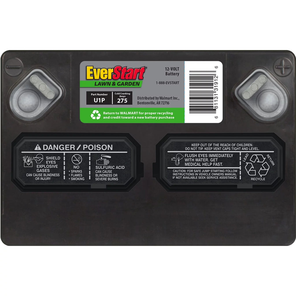 Lawn and Garden Lead Acid Battery, Group Size U1P 12 Volt, 275 CCA L636