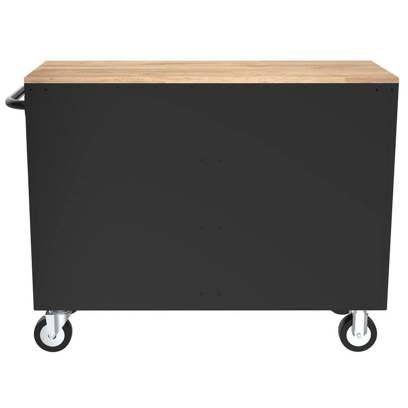 46 in. Gloss Black Mobile Workbench Cabinet B529191