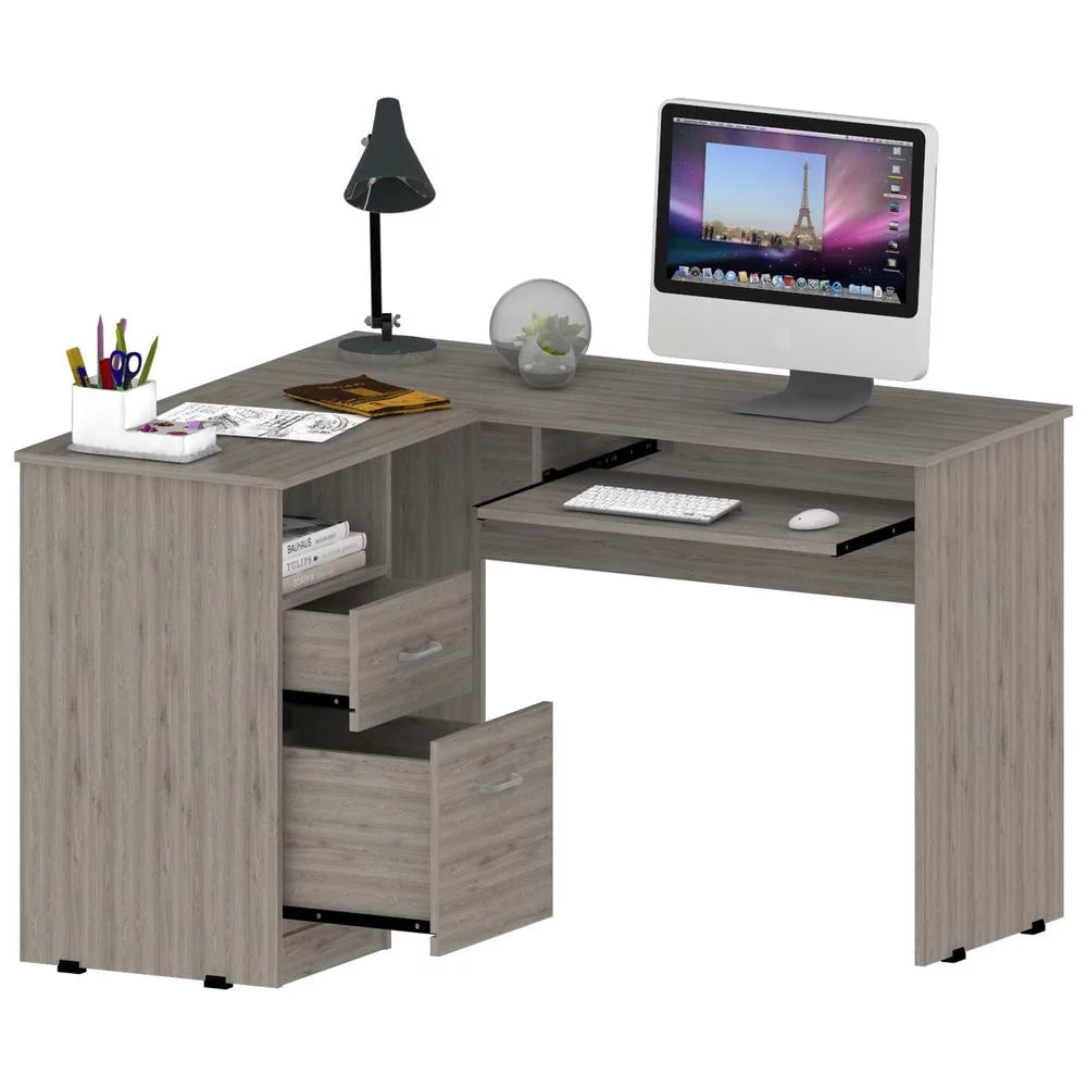 Light Gray L-Shaped Desk I20256