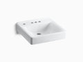 Wall-Mount Bathroom Sink with Centerset Faucet Holes K4810