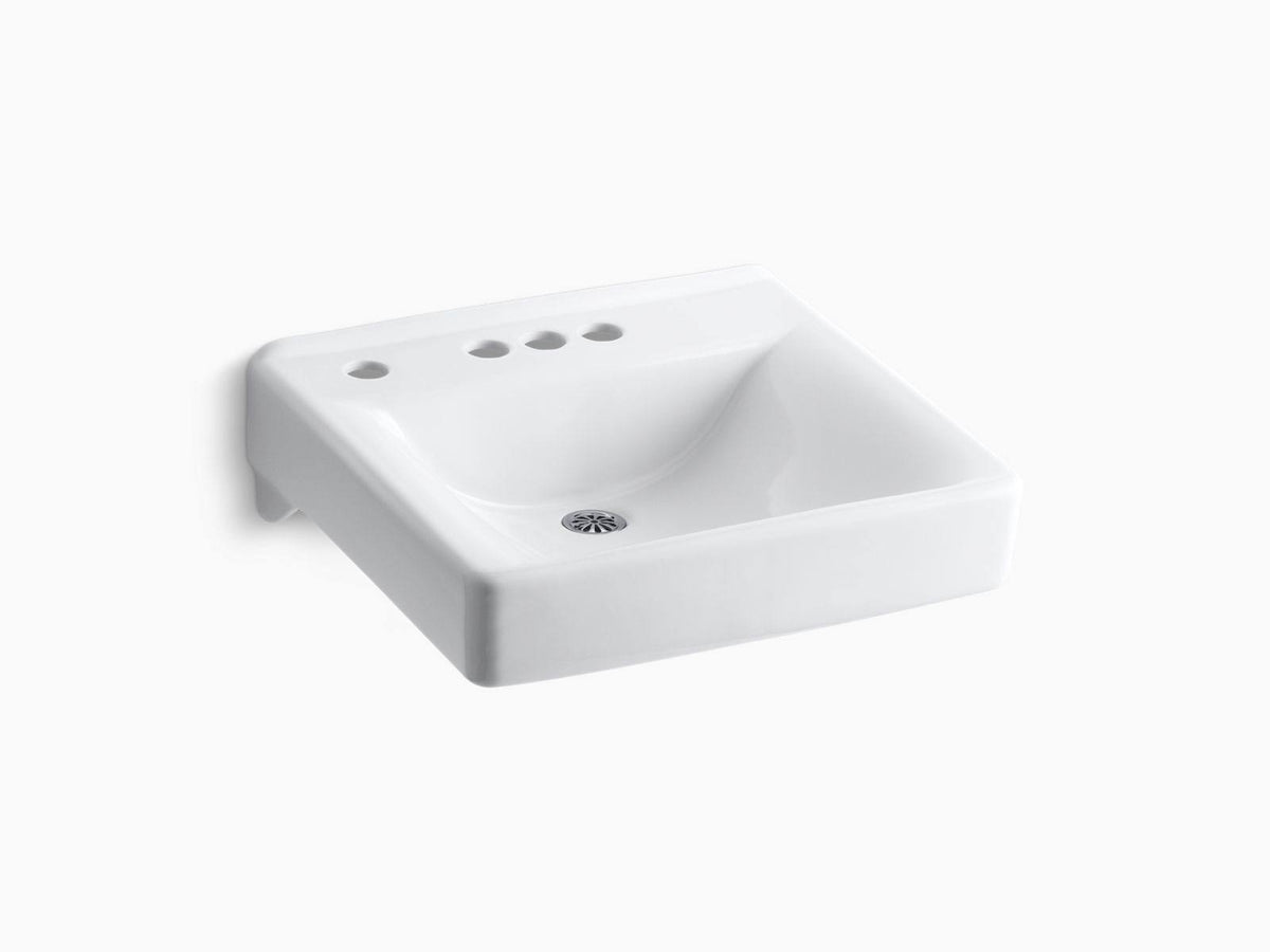 Wall-Mount Bathroom Sink with Centerset Faucet Holes K4810