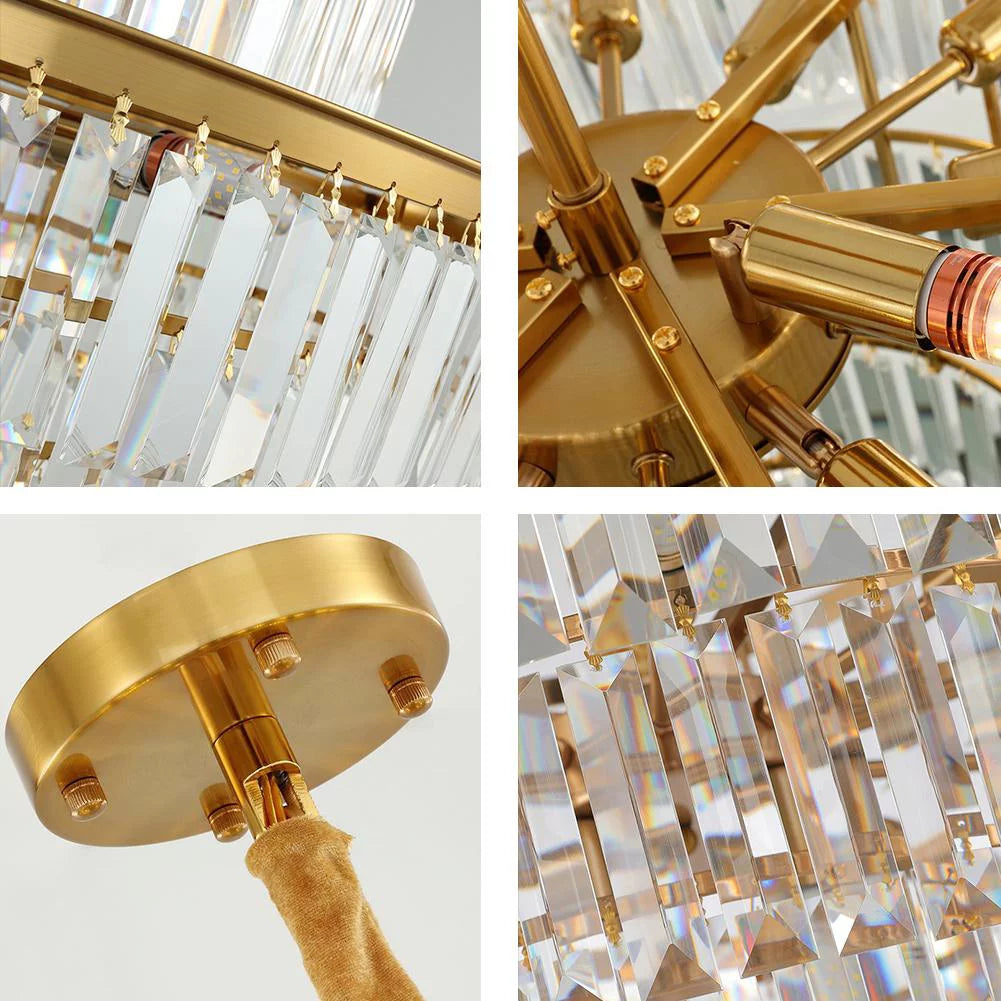 24 inch Gold 4 Layers Crystal Chandelier K733696