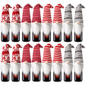 Handmade Plush Christmas Gnome Bottle Toppers 8 Pieces O42948