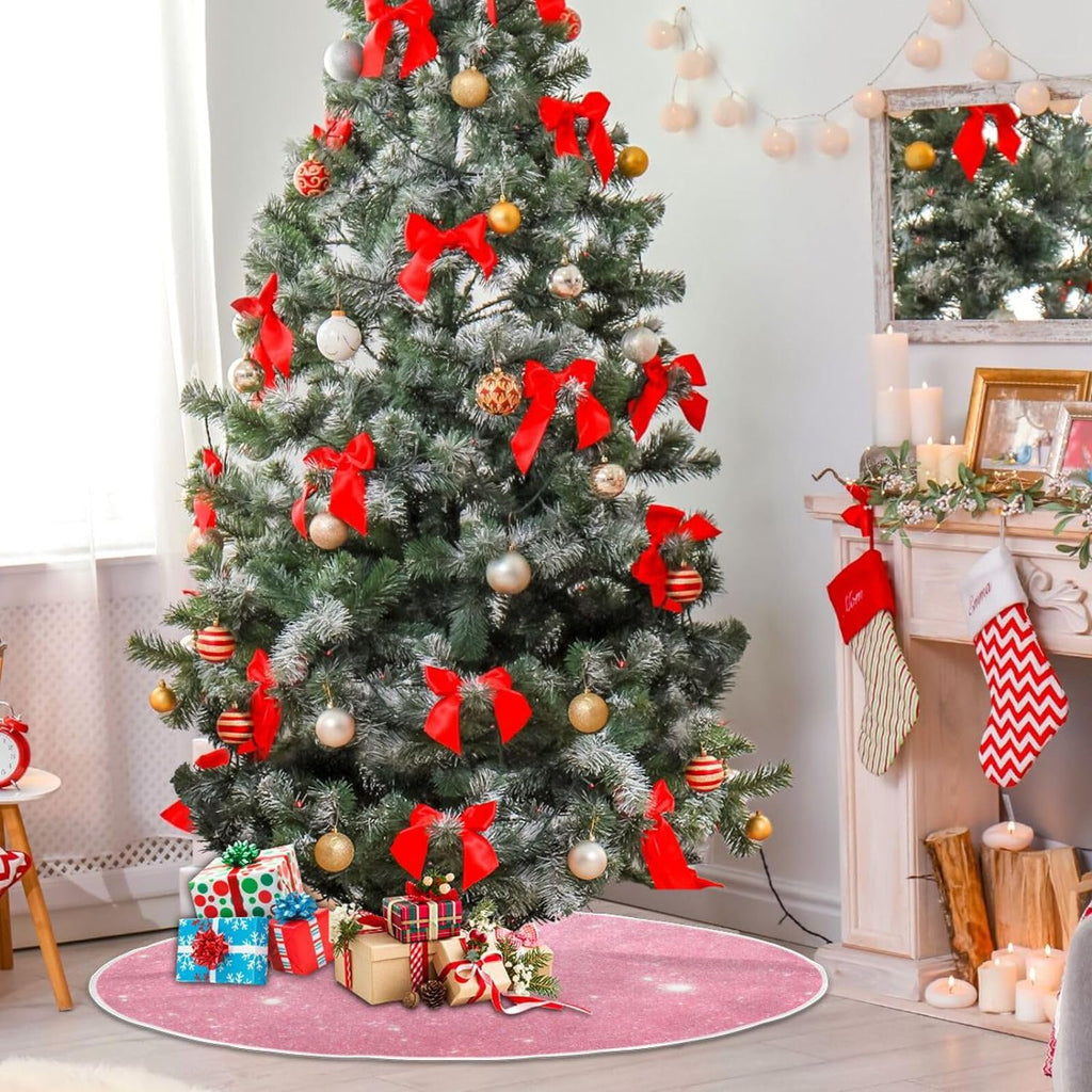 Blush Pink 35.4" Suede Christmas Tree Skirt L199