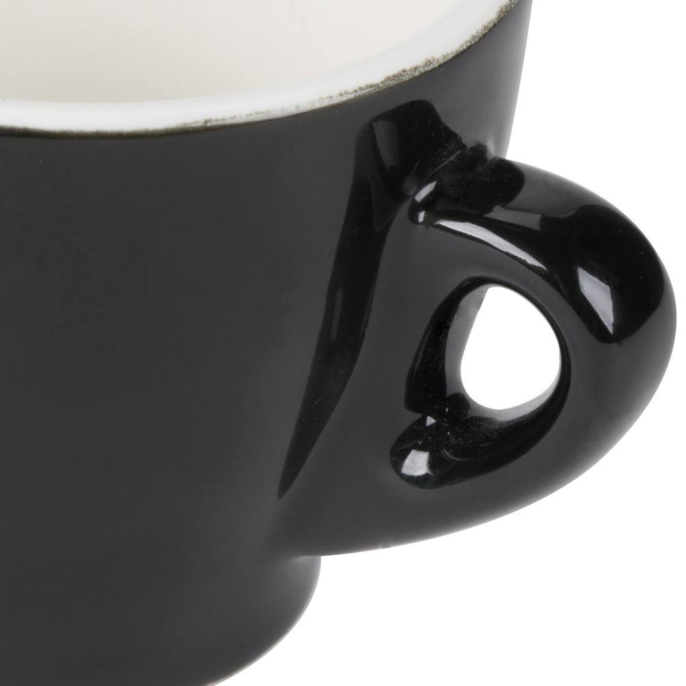 Black 3.5 oz Espresso Cup with Saucer B683808