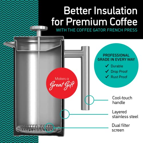 34oz Double Insulated Stainless Steel French Press H179167