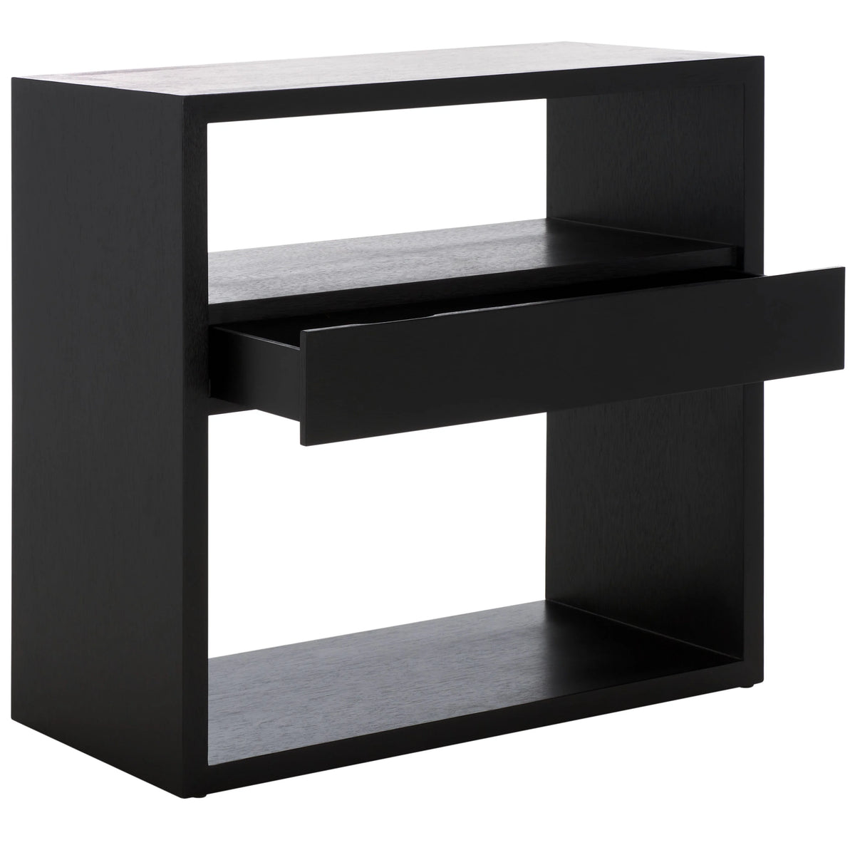 Black Wood Console Table with Drawer V235
