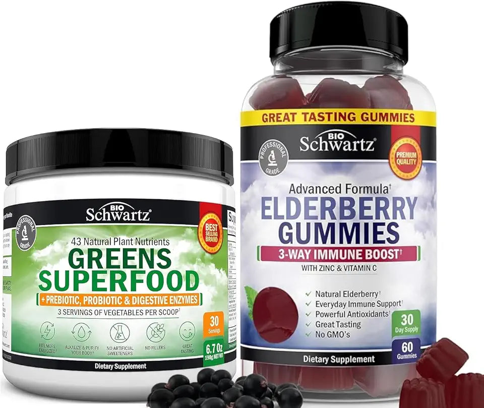 Super Greens Powder with Probiotics Prebiotics and Digestive Enzymes 30 Servings H2929