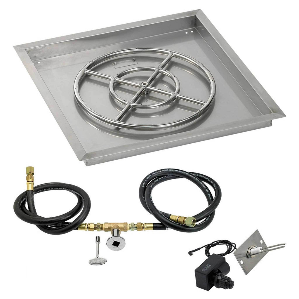 30x22 Stainless Steel Drop-In Pan with Match Light Kit Q3180