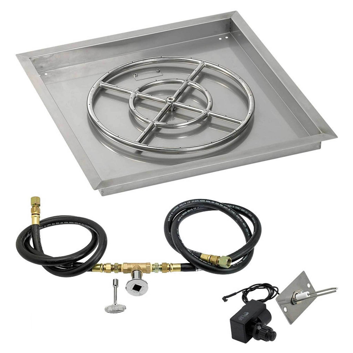30x22 Stainless Steel Drop-In Pan with Match Light Kit Q3180