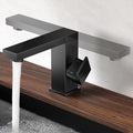 Matte Black Stainless Steel Swivel Bathroom Faucet L59896