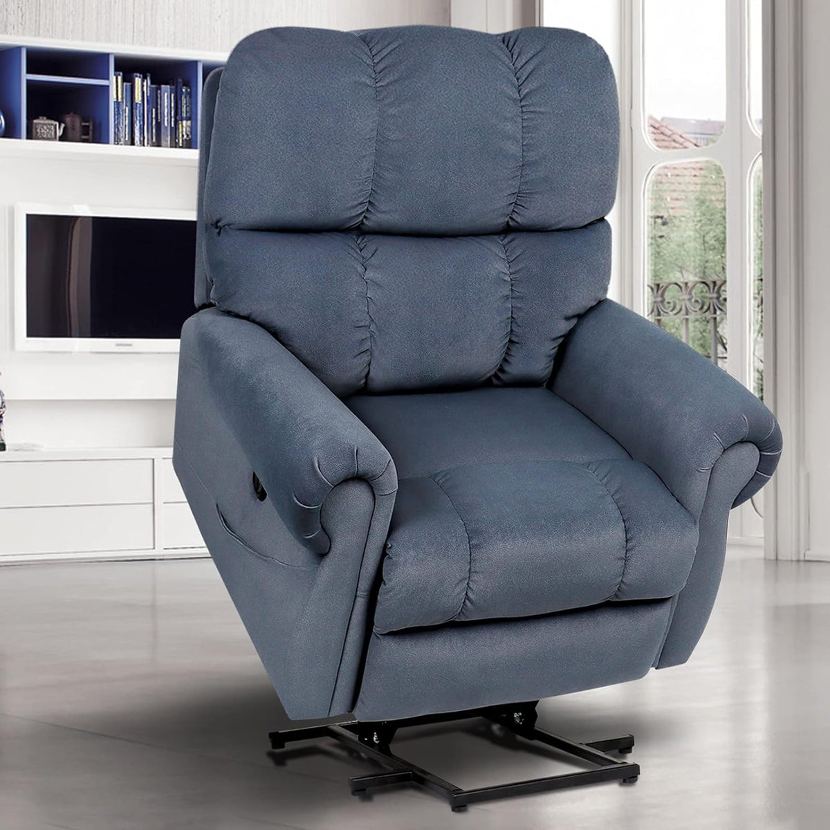 Electric Power Lift Recliner Chair with Massage and Heat, Light Gray B606