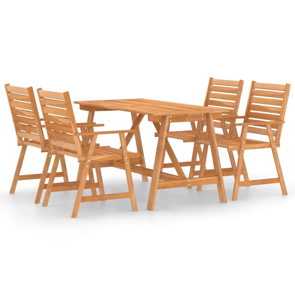 5 Piece Acacia Wood Patio Dining Set A209746