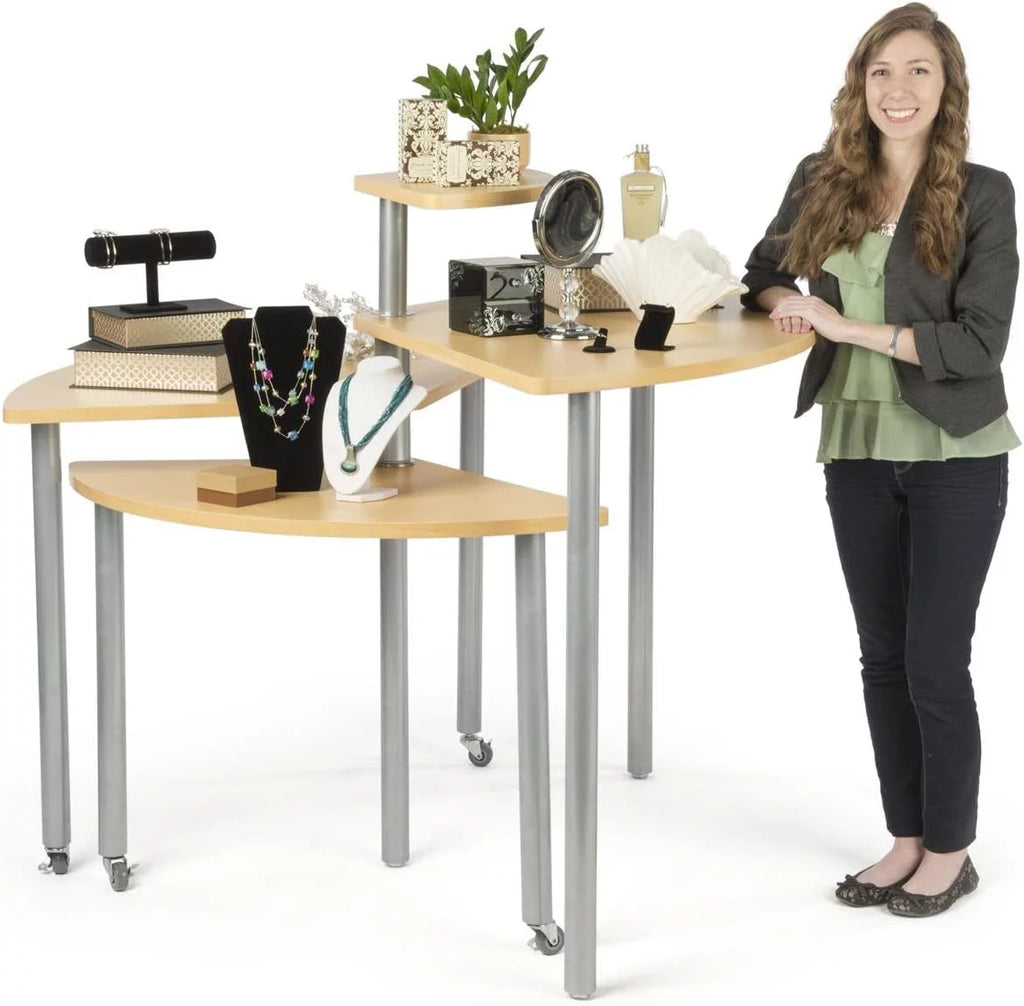 4 Tier Steel and Wood Display Table E286