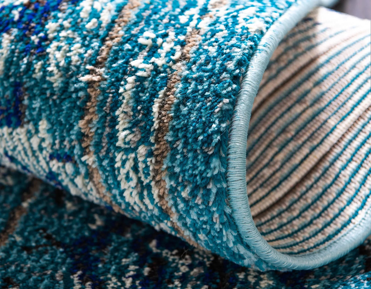 Light Blue 2' x 3' Medium-Pile Rug H4899