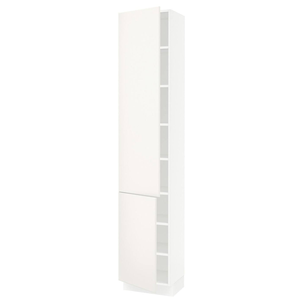 White High Cabinet with 2 Doors and Shelves C98398