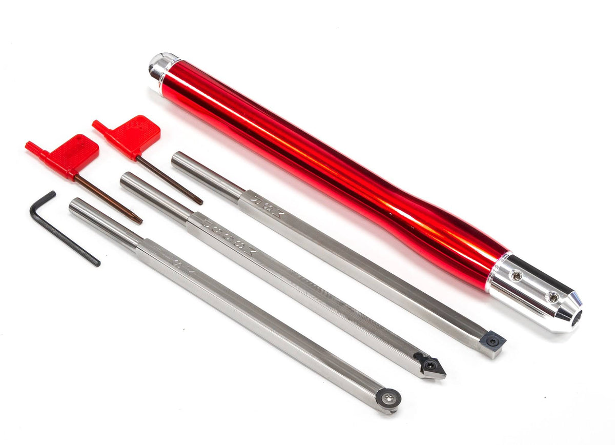 3 Carbide Woodturning Tools with Colored Handle T8729