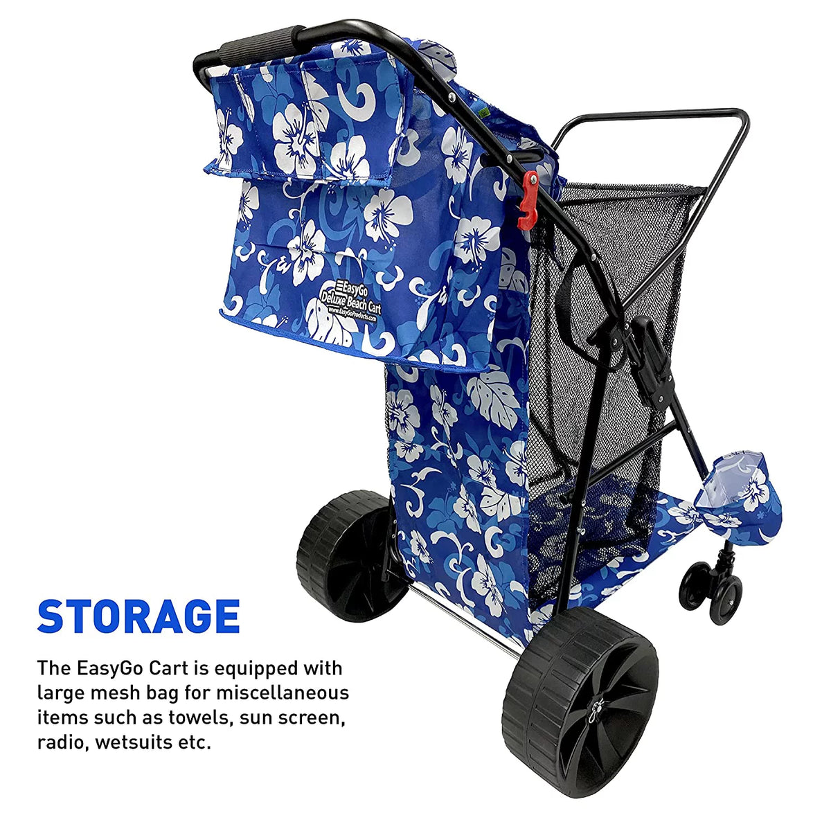 Heavy Duty Folding Beach Wagon Cart with Sand Wheels L904