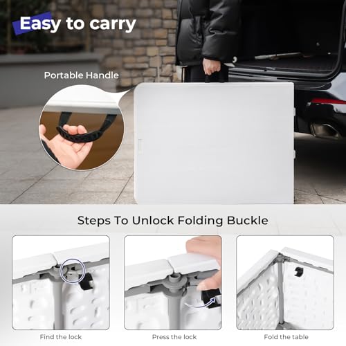 6ft Heavy Duty Plastic Folding Table I628