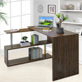 Brown L-shaped Computer Desk 170x74x50 Cm D4646