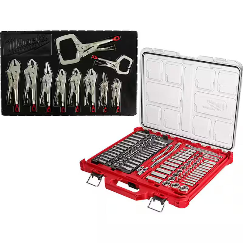 3/8 in. and 1/4 in. Drive SAE/Metric Ratchet and Socket Mechanics Tool Set (116-Piece) W2944