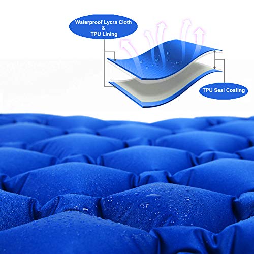 Inflatable Camping Sleeping Pad with Pillow L557