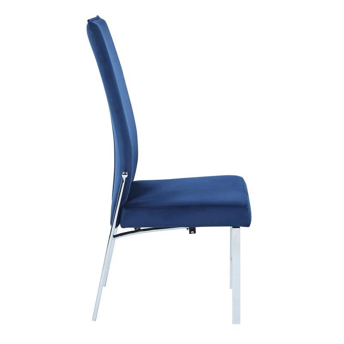 Dining Set with Glass Top Table & 4 Blue Chairs J53874