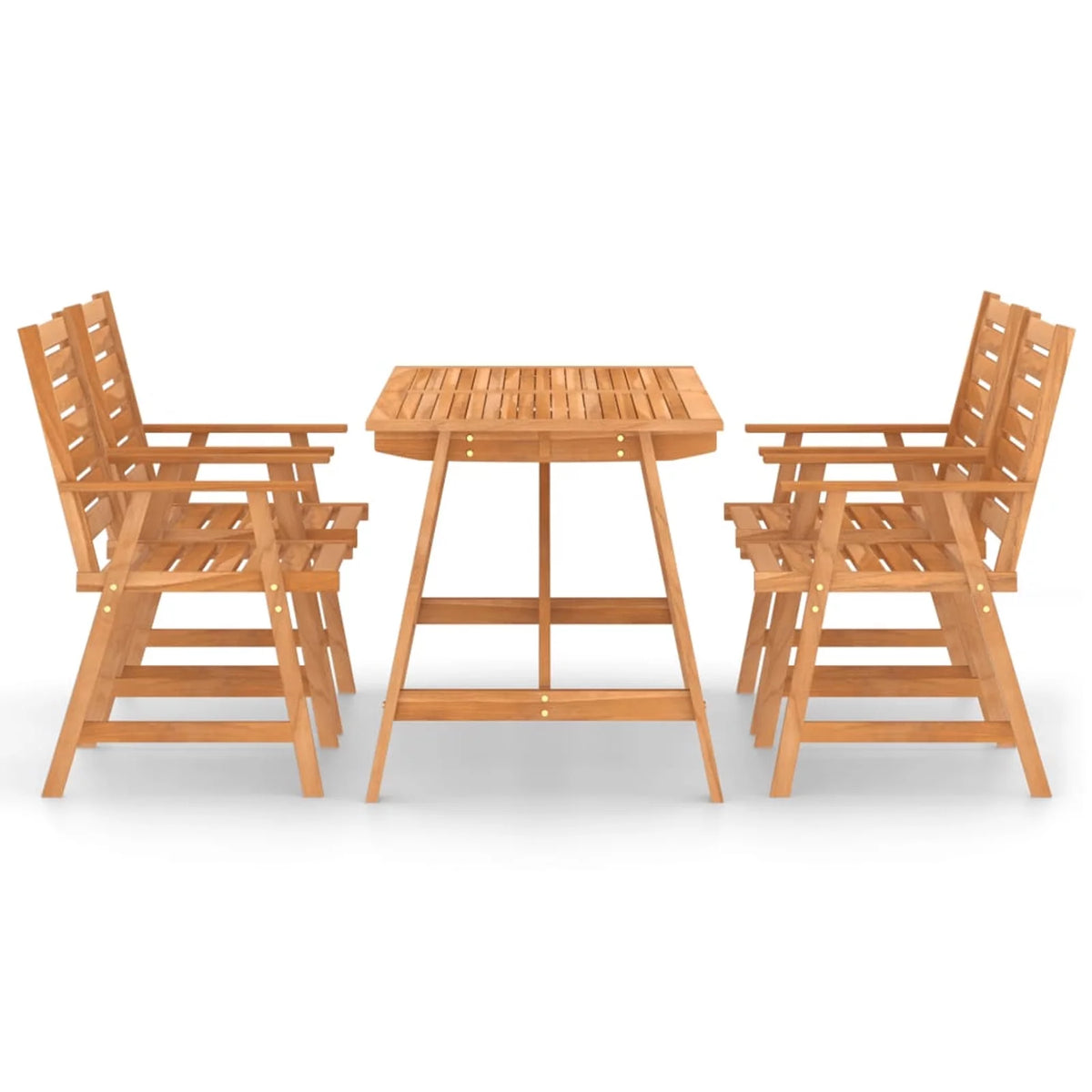 5 Piece Acacia Wood Patio Dining Set A209746