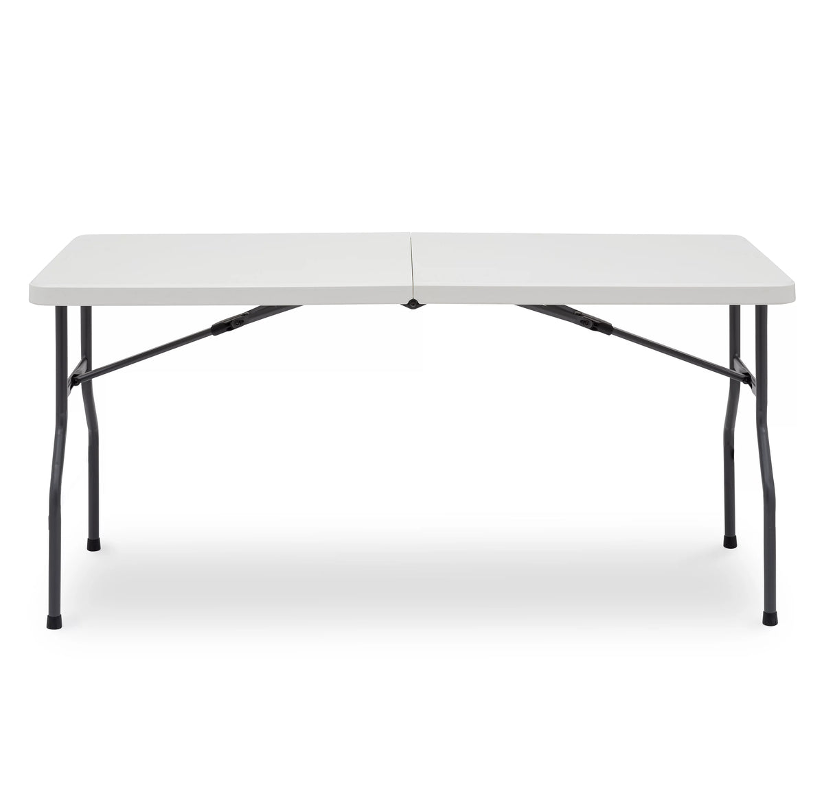 5-Foot White Folding Table Y68231