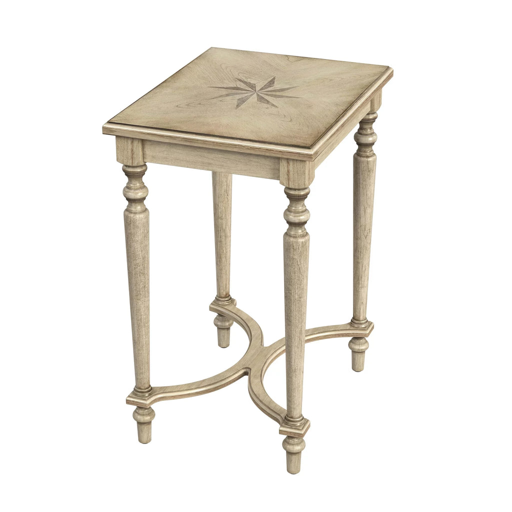 Solid Wood Inlay Accent Table Y92789