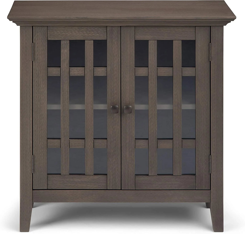 32 inch Wide Low Storage Media Cabinet with 2 Tempered Glass Doors J6797