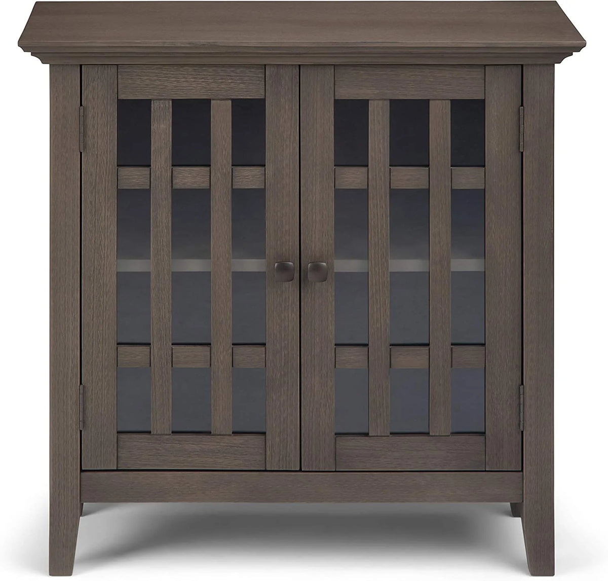 32 inch Wide Low Storage Media Cabinet with 2 Tempered Glass Doors J6797
