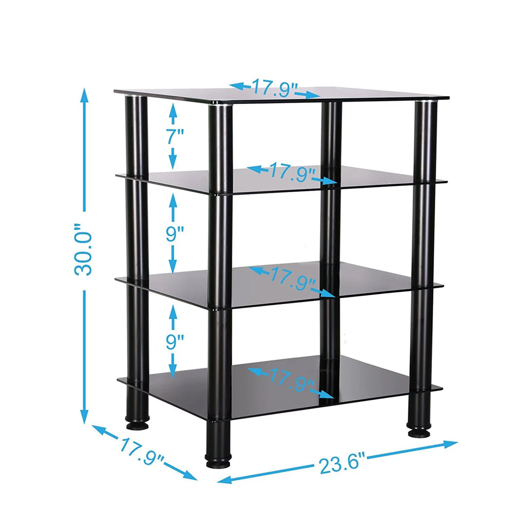 4-tier Glass Media TV Stand V424979