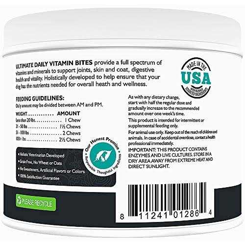 Natural Dog Vitamin Chews 60 Chews J279